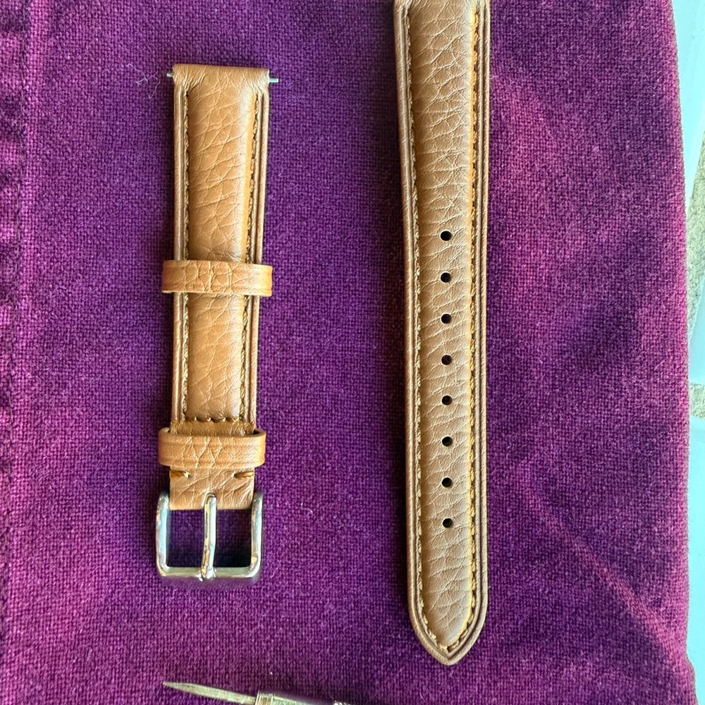 Brown Leather 16 mm Watch Strap
